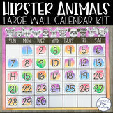Hipster Animal Large Wall Calendar - Class Calendar