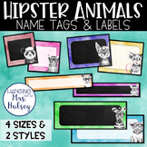 Hipster Animals Name Tags and Supply Labels