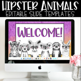 Hipster Animals Google Slides Templates - Distance Learning