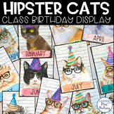 Hipster Cats Class Birthday Display