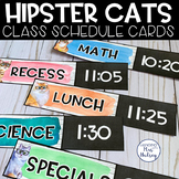 Hipster Cats: Editable Schedule Cards
