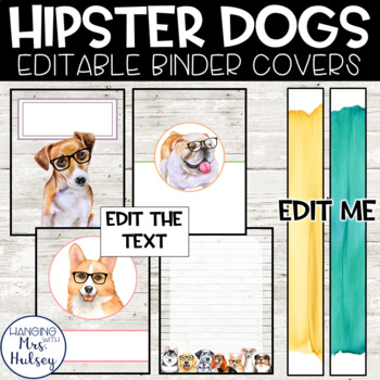 Preview of Hipster Dogs Binder Covers and Spine Labels