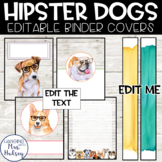 Hipster Dogs Binder Covers and Spine Labels