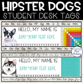 Hipster Dogs Desk Name Tags - Student Name Tags