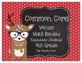 Hipster Reindeer Themed Math Review Common Core Aligned NB