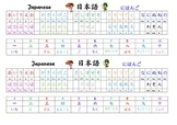 Japanese : Hiragana Chart & Kanji Numbers Desk Display #2