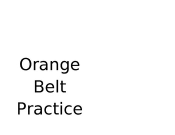 Preview of Hiragana Karate Belt Reader - Orange (なはま lines)