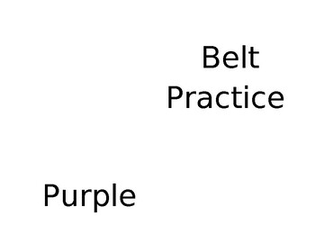Preview of Hiragana Karate Belt Reader - Purple (ばぱきゃ lines)
