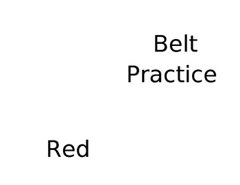 Preview of Hiragana Karate Belt Reader - Red (しゃちゃにゃ lines)