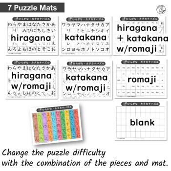 Hiragana Katakana Puzzle Japanese Language Game Activity For Beginner Kids