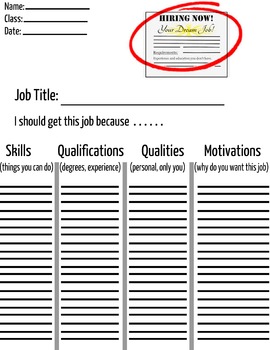 Preview of Hire Me Info Sheet