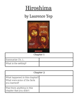 Preview of Hiroshima by Laurence Yep Comprehension Questions by Chapter