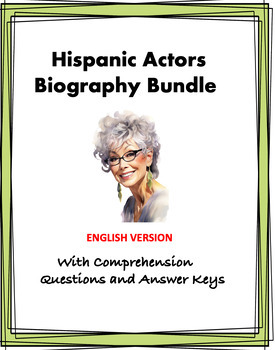 Preview of Hispanic Actors Biography Bundle: Top 5 @35% off! (ENGLISH)