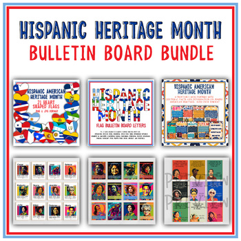 Preview of Hispanic American Heritage Month Bulletin Board Bundle | Hispanic History Poster