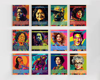 Preview of Hispanic American Heritage Month Posters | September History Bulletin Board