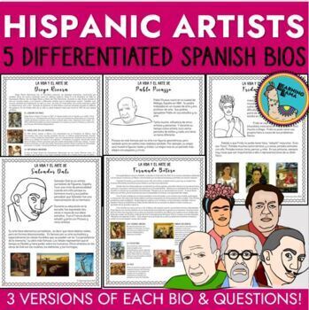 Preview of Hispanic Artist Biographies and Reading Comprehension (in Spanish)