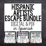 Hispanic Artists Escape Room Bundle in Spanish Dali Frida 