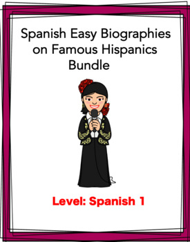 Preview of Hispanic Biographies in Easy Spanish Top 5 Bundle @35% off! (Biografías)