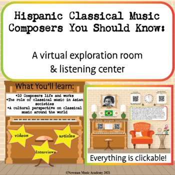 Preview of Hispanic Classical Music Composers You Should Know: A Google Slides Exploration