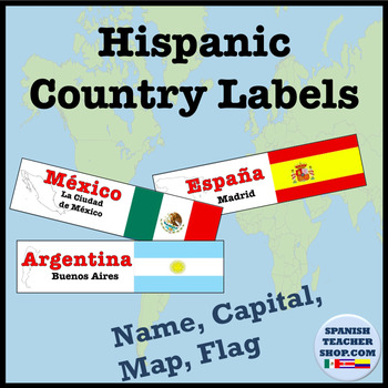 Preview of Hispanic Countries Info Labels