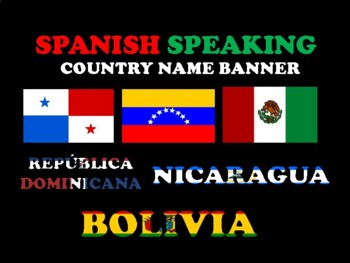 Preview of Hispanic Countries Names Banner | Large Letters