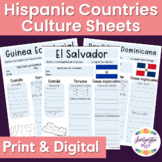 Hispanic Country Culture Activity Sheets 