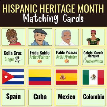 Preview of Celebrate Hispanic Heritage Month Matching Cards!
