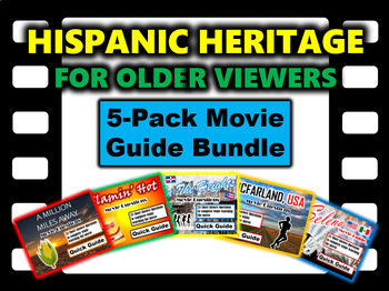 Preview of Hispanic Heritage - 5-Pack (for Older Viewers) - 5 Quick Guides w/Answer Keys