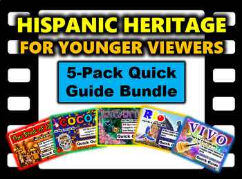 Preview of Hispanic Heritage - 5 Pack (for Younger Viewers) - 5 Quick Guides w/Answer Keys