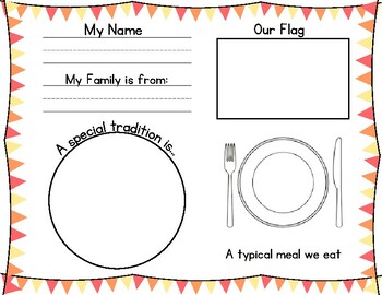 Preview of Hispanic Heritage "All About Me" Worksheet | Project
