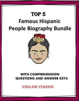 Preview of Hispanic Heritage: Top 5 Bios Bundle of Famous Hispanics @35% off! (English)
