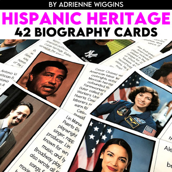 Preview of Hispanic Heritage Biography Cards (Daily Routine)