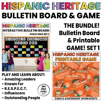 Preview of Hispanic Heritage Bulletin Board and Printable Trivia Game | SET 1 | BUNDLE