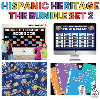 Preview of Hispanic Heritage | Bulletin | Posters | Worksheets | Game | SET 2 BUNDLE