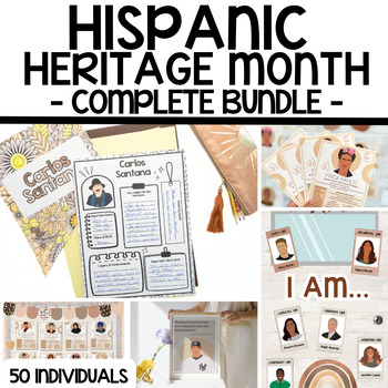 Preview of Hispanic Heritage Bundle - Latinx Legends Posters, Research & Activities