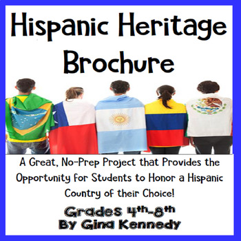 Preview of Hispanic Heritage Brochure Creative Writing Project