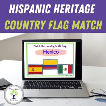 Preview of Hispanic Heritage Country Flag Matching Boom Cards