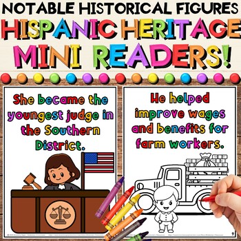 Preview of Hispanic Heritage Early Readers & Coloring Activities about Historical Figures