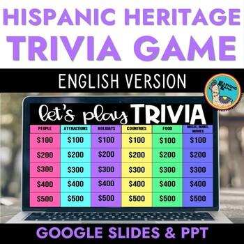 Preview of Hispanic Heritage Fun Facts English Trivia Game