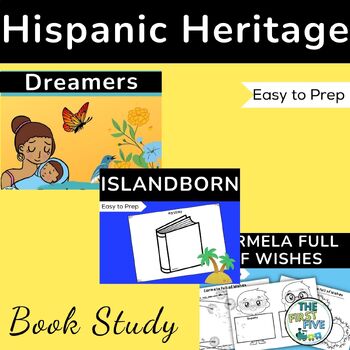 Preview of Hispanic Heritage Islandborn Dreamers and Carmela Full of Wishes Book Study