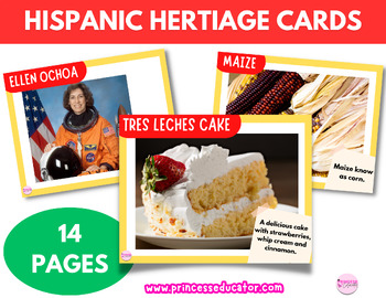 Preview of Hispanic Heritage Learning Cards