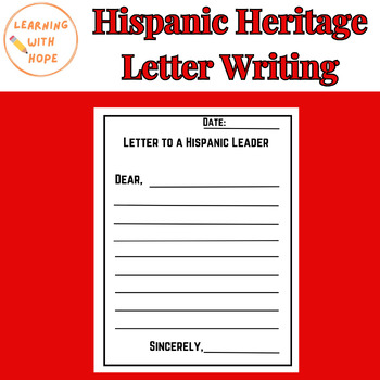 Preview of Hispanic Heritage Letter