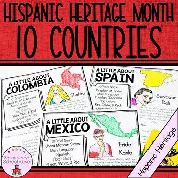 Preview of Hispanic Heritage Month-10 Countries & their Flags