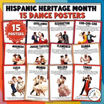 Preview of Hispanic Heritage Month: 15 Dance Posters, Latin America & Spain English Spanish