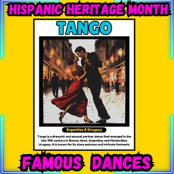 Preview of Hispanic Heritage Month 20 Dance Posters Latin America & Spain English Spanish