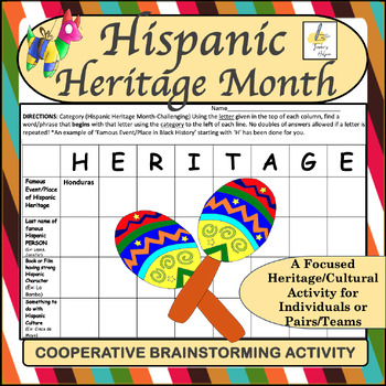 Preview of Hispanic Heritage Month: A Cooperative Activity (Challenging-Grades 5-12)