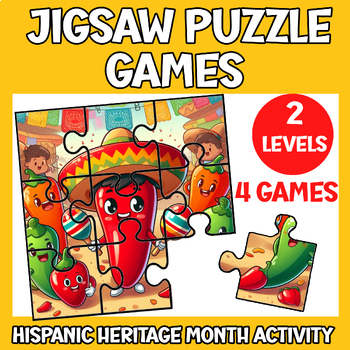 Preview of Hispanic Heritage Month Activities 1st Grade Jigsaw Puzzle Games 4 Cute