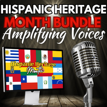 Preview of Hispanic + Latinx Heritage Month Activity Bundle | Choice Board Videos Fun