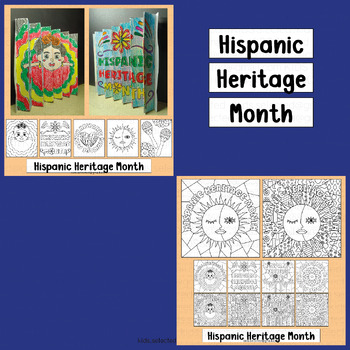 Preview of Hispanic Heritage Month Activities Craft Coloring Pop Art Agamograph Board Pack