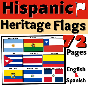 Preview of Hispanic Heritage Month Activities Flags of Spanish Countries Resource